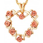 Rose and Heart Pendant - by Landstrom's